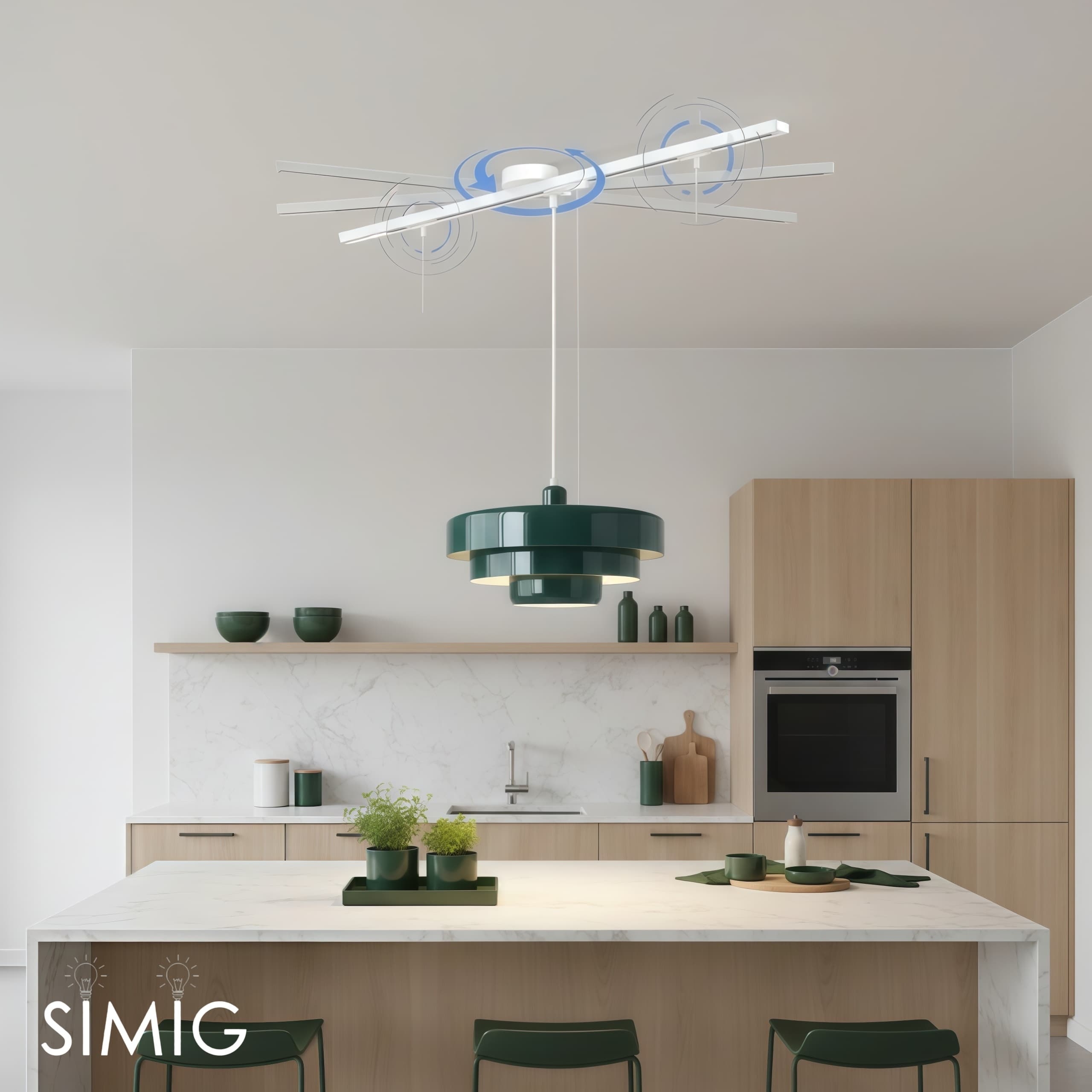 Axitra Rotatable Pendant Light Ceiling Rail – Sleek Adjustable Track for Pendant Lights Contemporary N21
