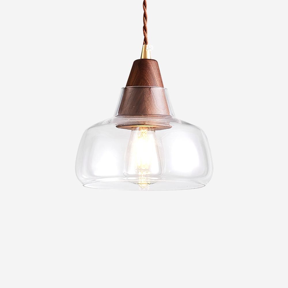 Walnut Glass Pendant Lamp M200