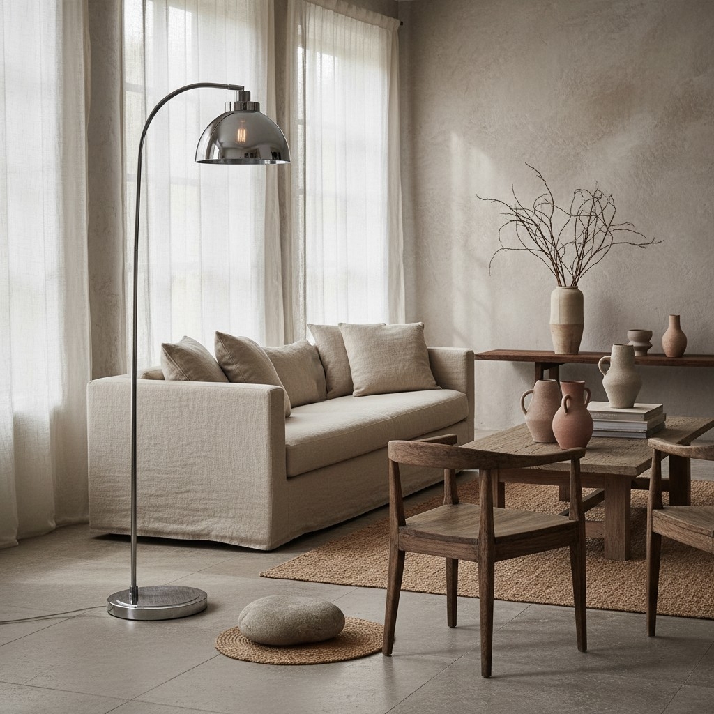 Shimmera Style Floor Lamp - Sleek Contemporary Illumination for Residential & Boutique Spaces T875