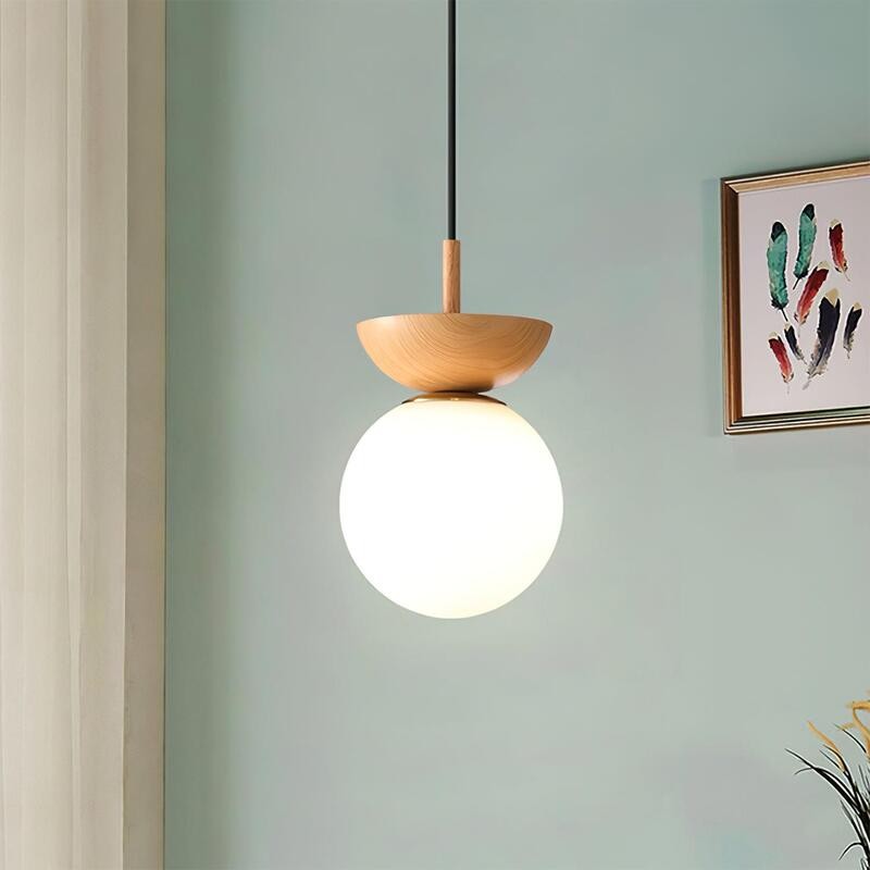 Nordic Semi Wooden Pendant Light S63
