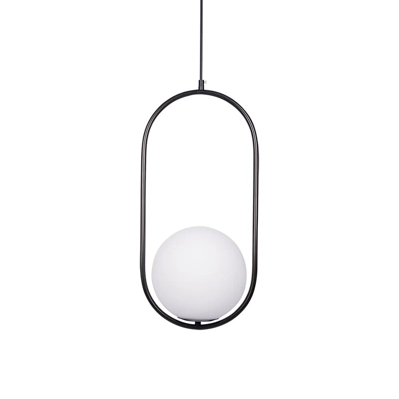 Halozen Pendant Lamp - Elegant Metal and Glass Pendant for Living Room
