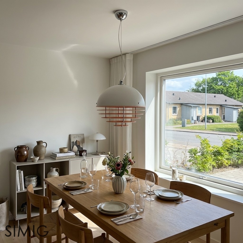 Bauhaus Sunset Pendant Lamp - Warm Ambient Lighting for Living Room S213