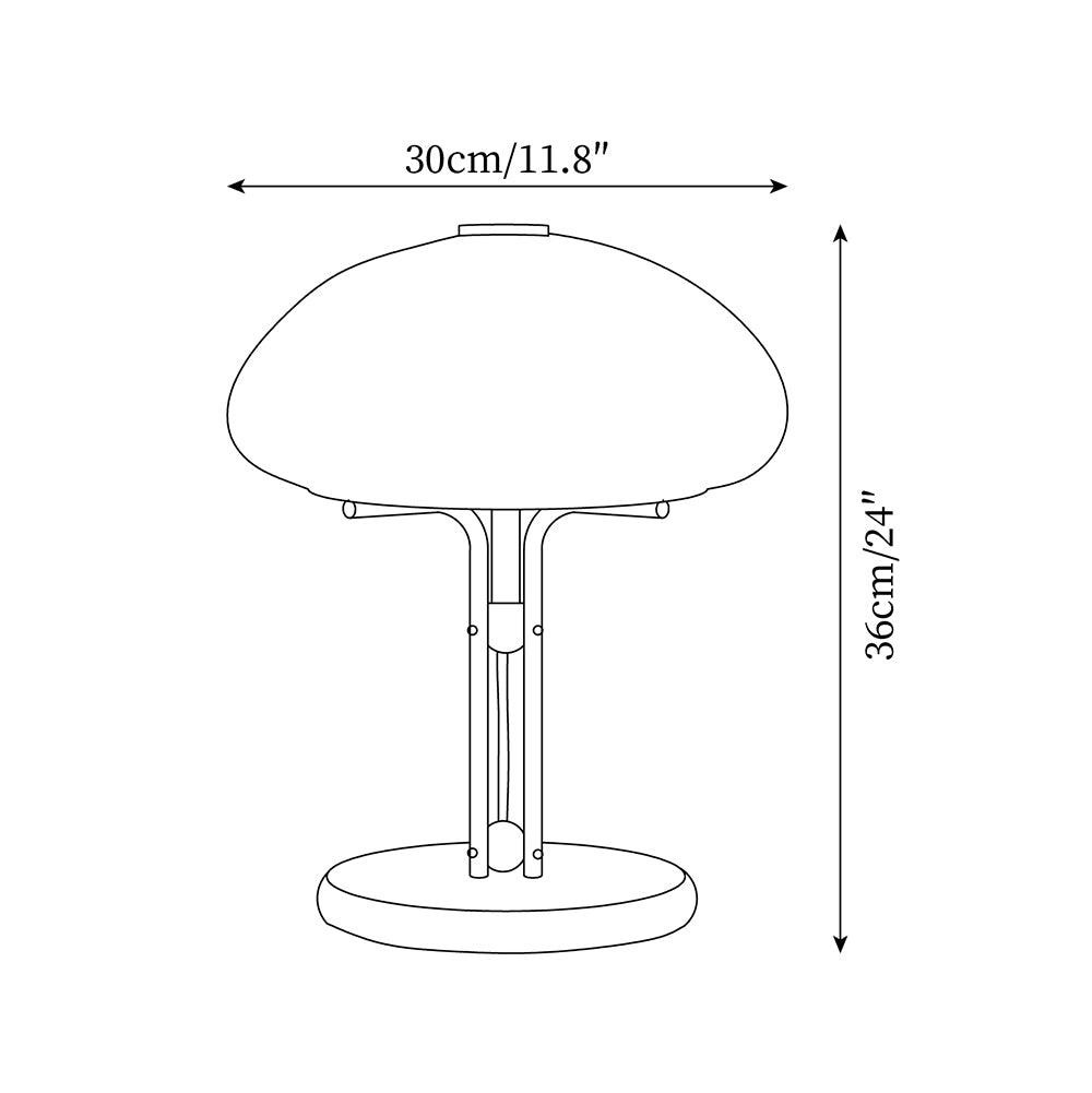 High-Grade Bedroom Bedside Mushroom Glass Table Lamp M175