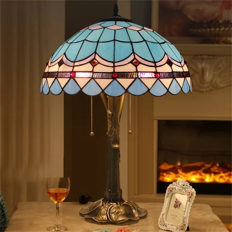 Painted Glass Table Light