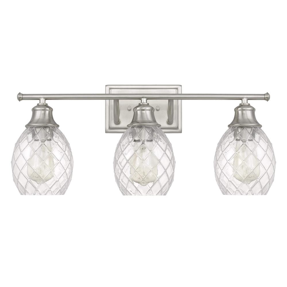 Modern Farmhouse Brushed Nickel Glass Wall Light S147