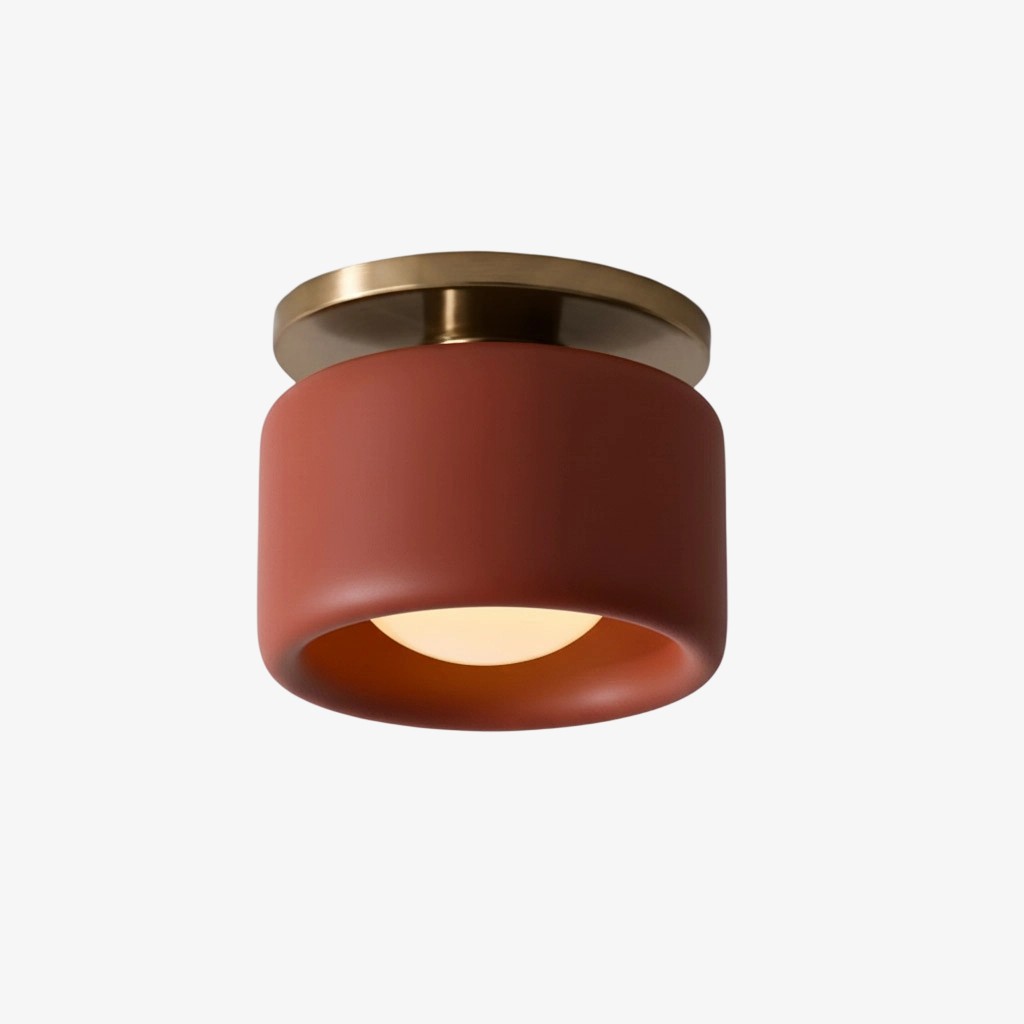 Cerova Elegant Round Porcelain Flush Mount Ceiling Light G86