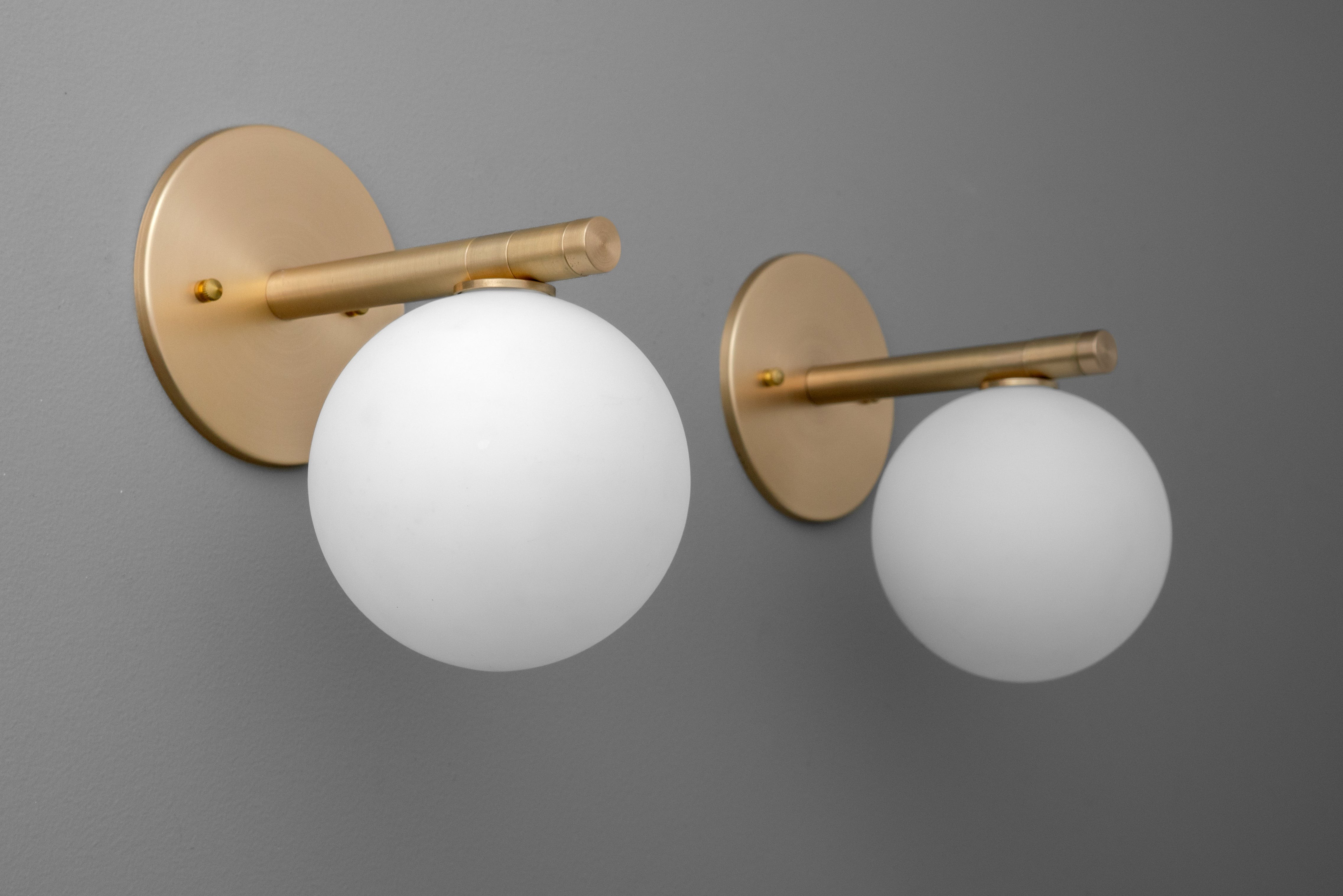 Glorica Glass Wall Sconce - Frosted Globe Light T397