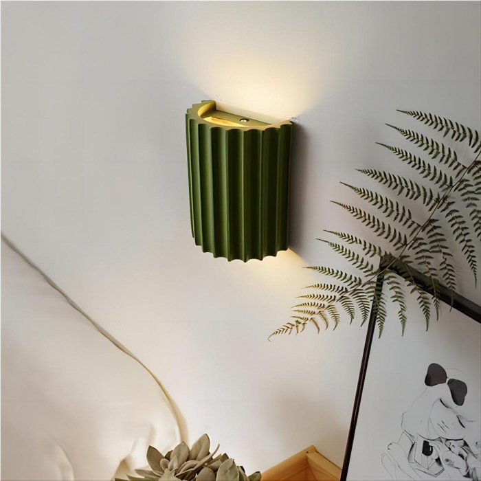 Ribbed Resin Design - Minimalist Wall Light for Modern Interior Spaces S104