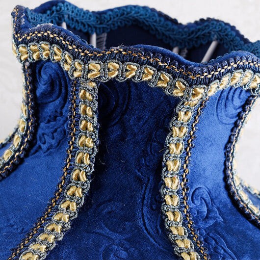 Palace Decoration Design Dark Blue Fabric Table Lamp M498
