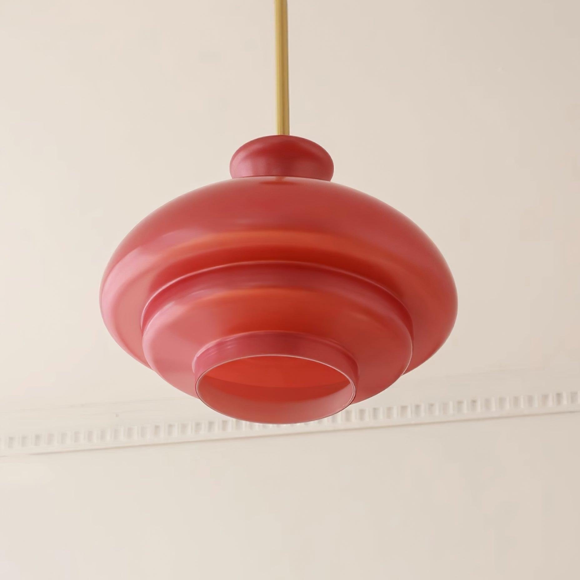 HaloVita Modern Metal and Glass Pendant Light - Elegant Lighting for Living Areas T575