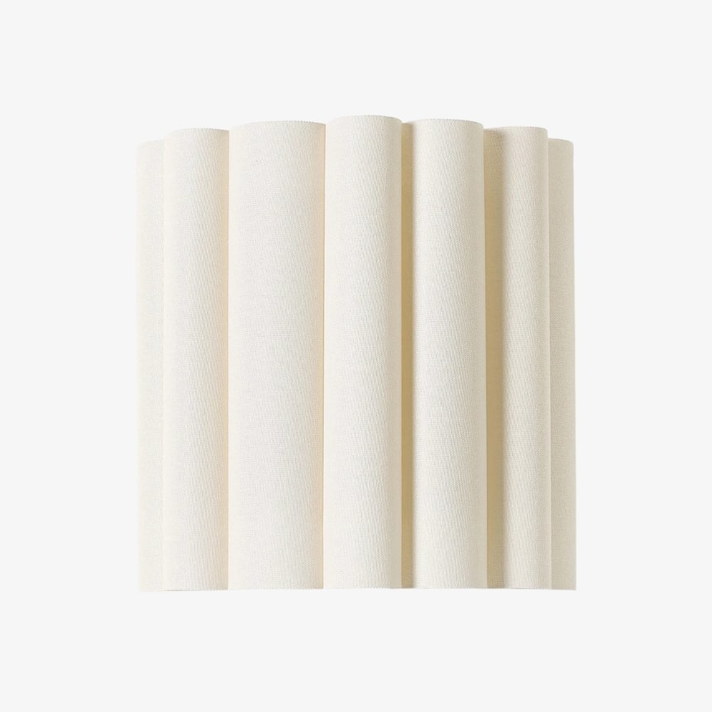 Velura Linen Fold Wall Sconce - Fabric Soft Pleated Design Ambient Lighting for Bedroom or Hallway T803