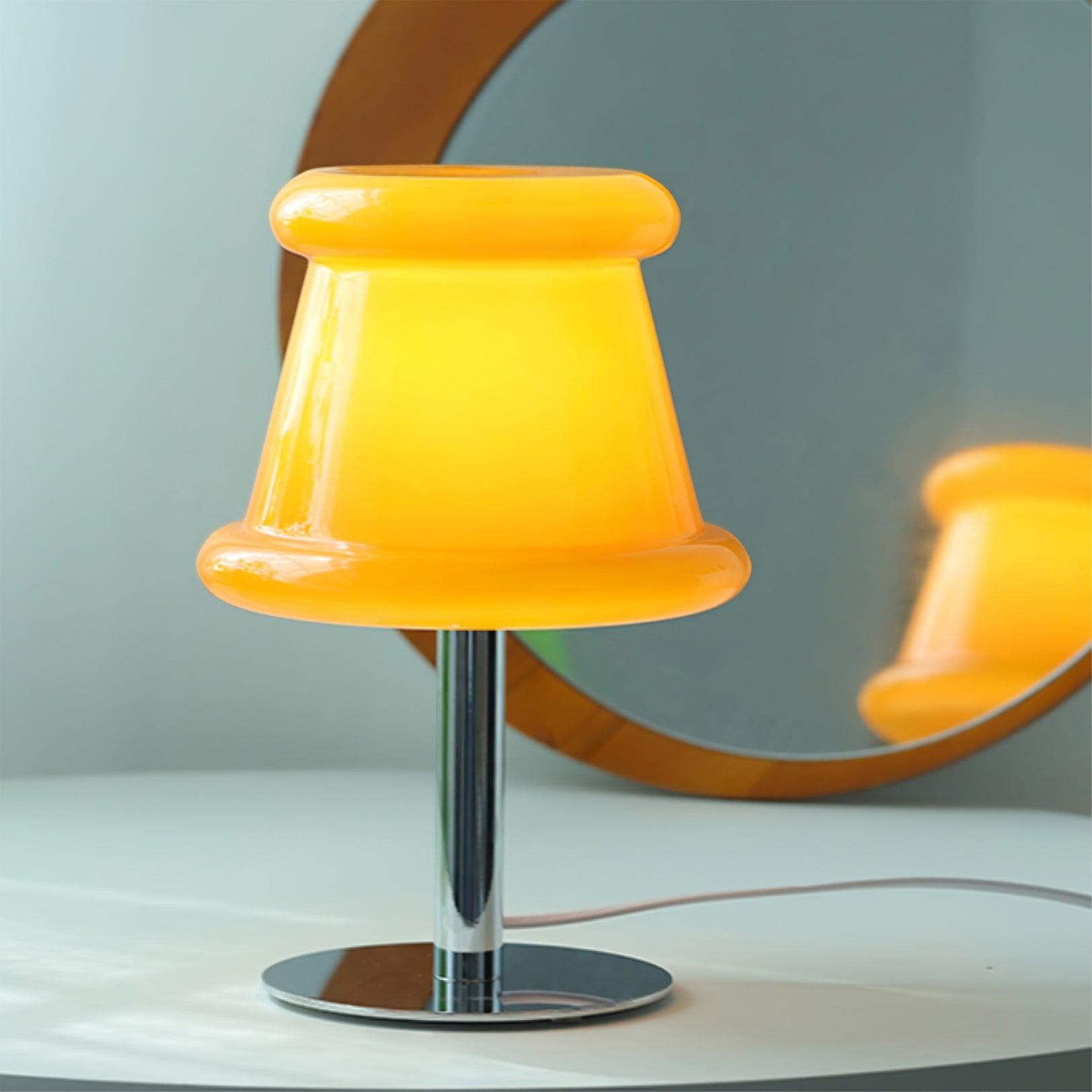 Cream Creative Irregular Cylindrical Table Lamp M533