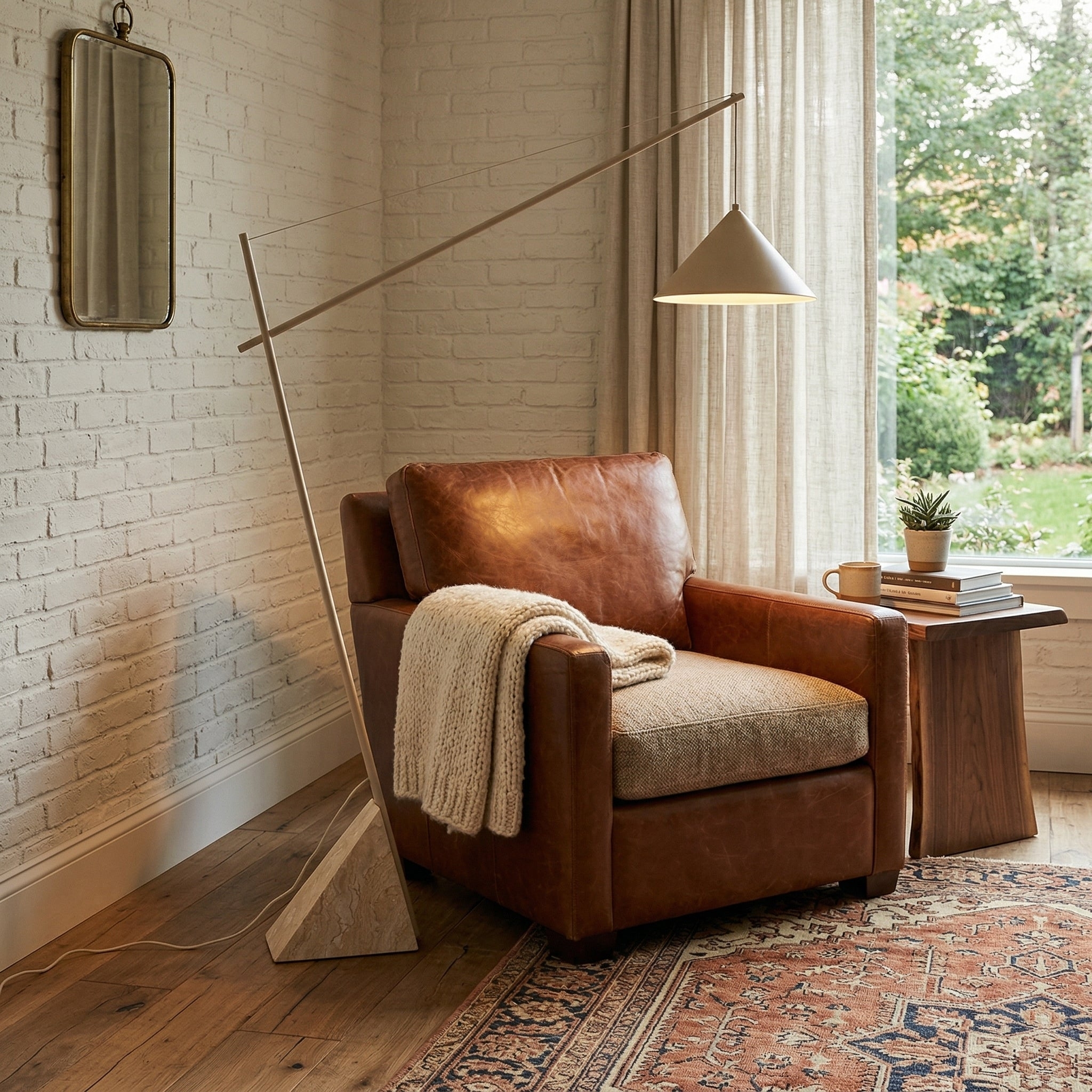 Grande Travertine Floor Lamp T1930