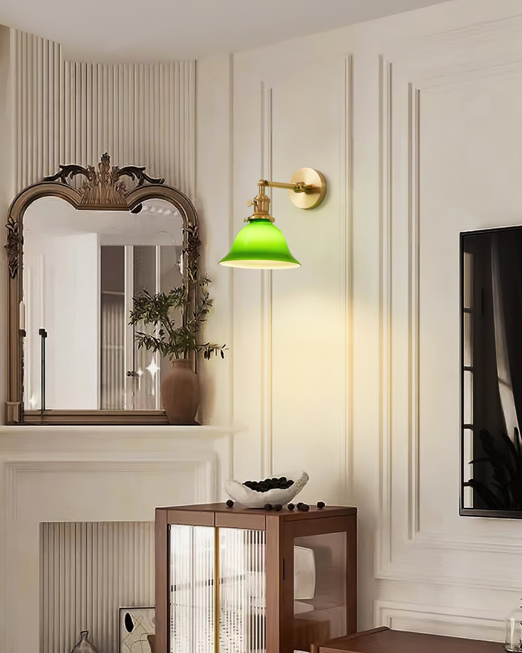 Personalized Green Bell-Shaped Wall Lamp M154