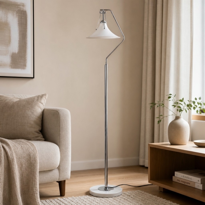 Kallera French Floor Lamp - Magnolia Design Decorative Light for Sofa Side and Reading Nook T2253