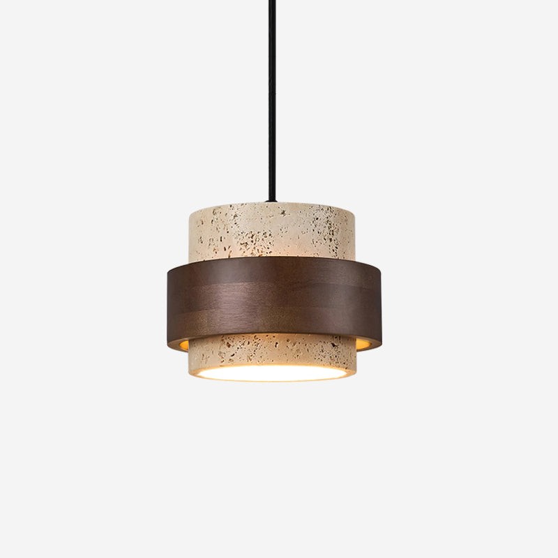 Travertine Drum Minimal Pendant - Kitchen Island Light M169