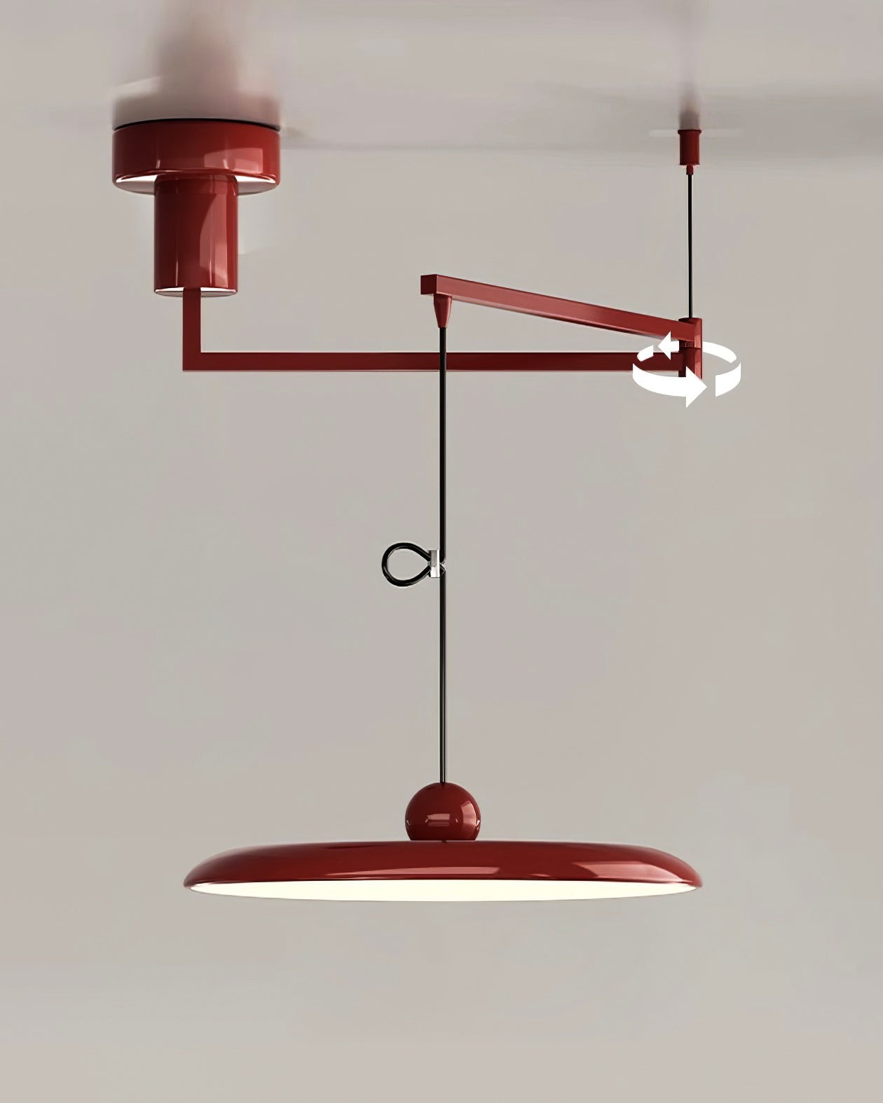 Simple Modern Adjustable Swing Arm Disc Pendant Lamp M11