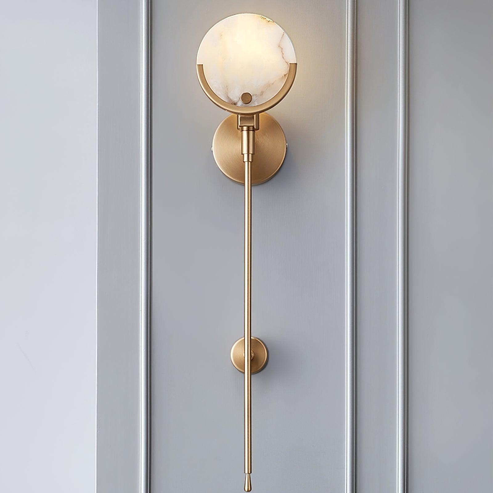 Ava Brass Alabaster Wall Lamp T1612