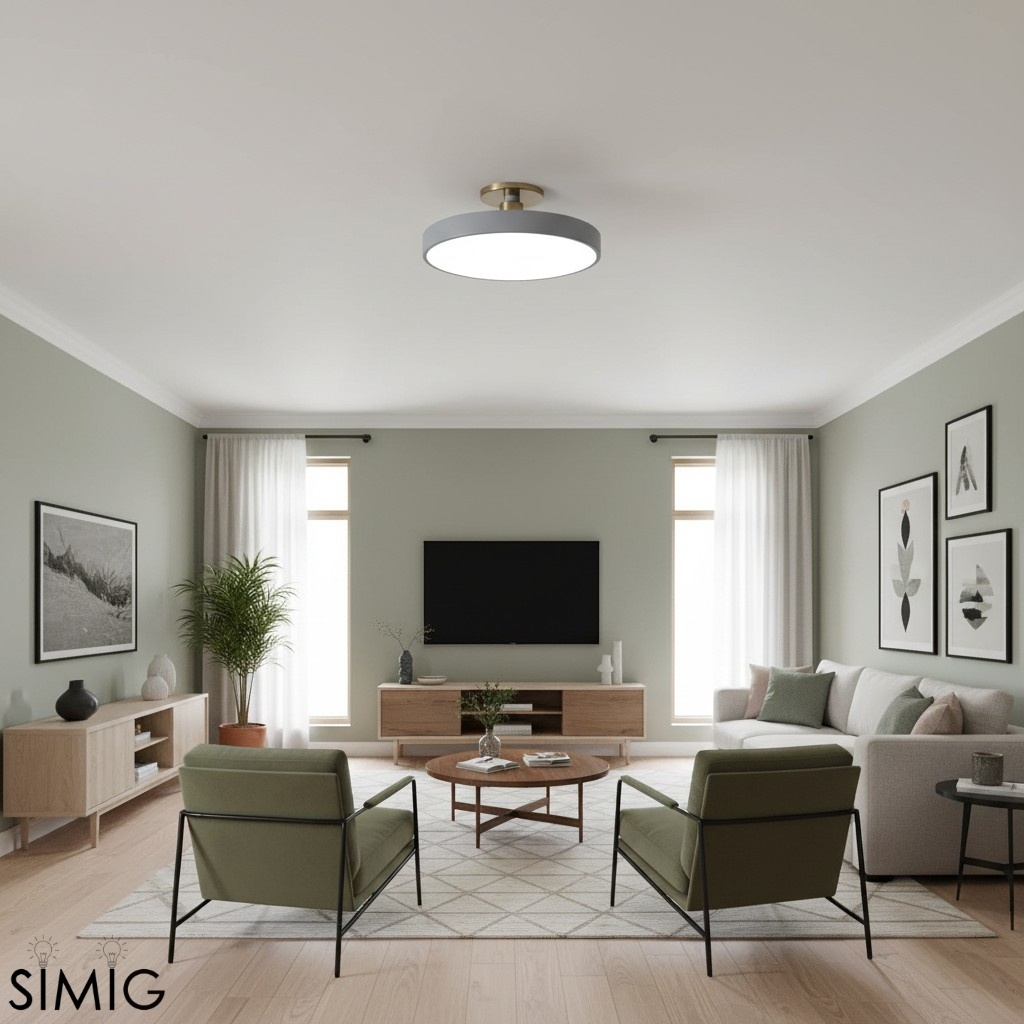 Ceilivon Low Profile Round Ceiling Light – Modern Interior Spaces T517