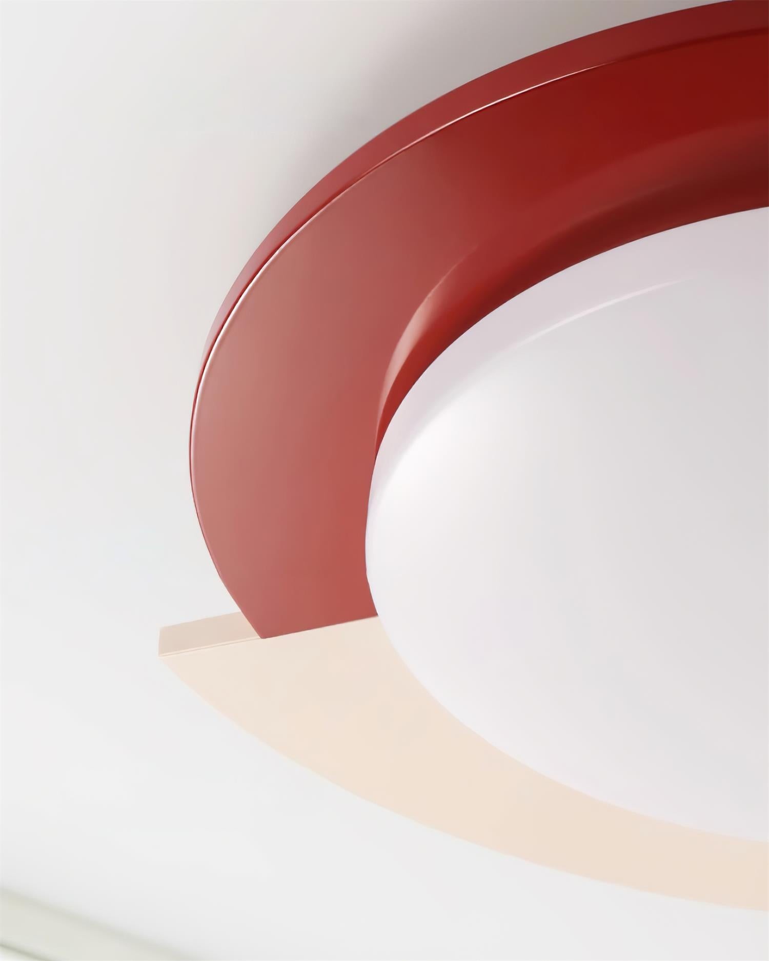 Red And White Round Ceiling Light M102