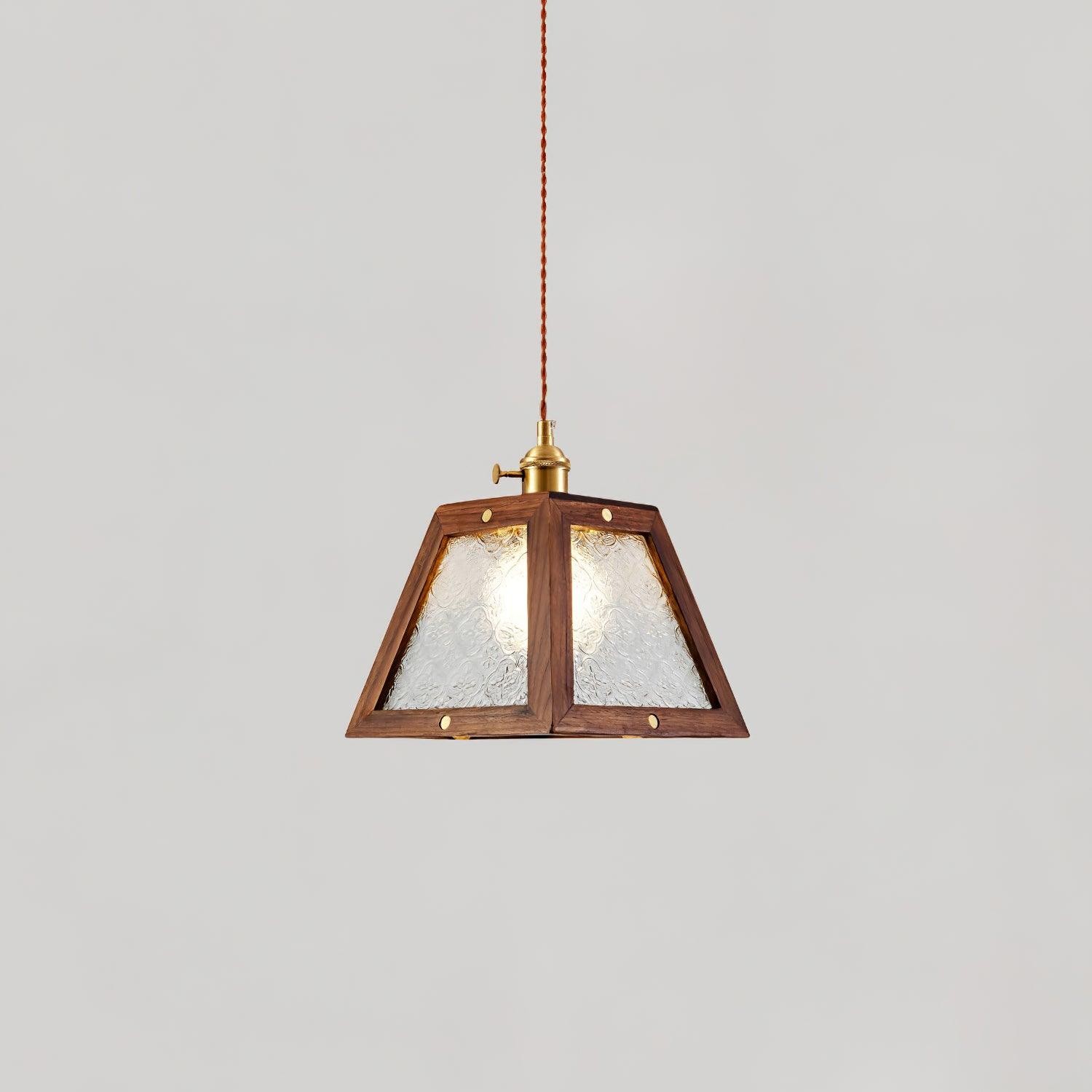 Retro Pattern Glass Pendant Lamp M295