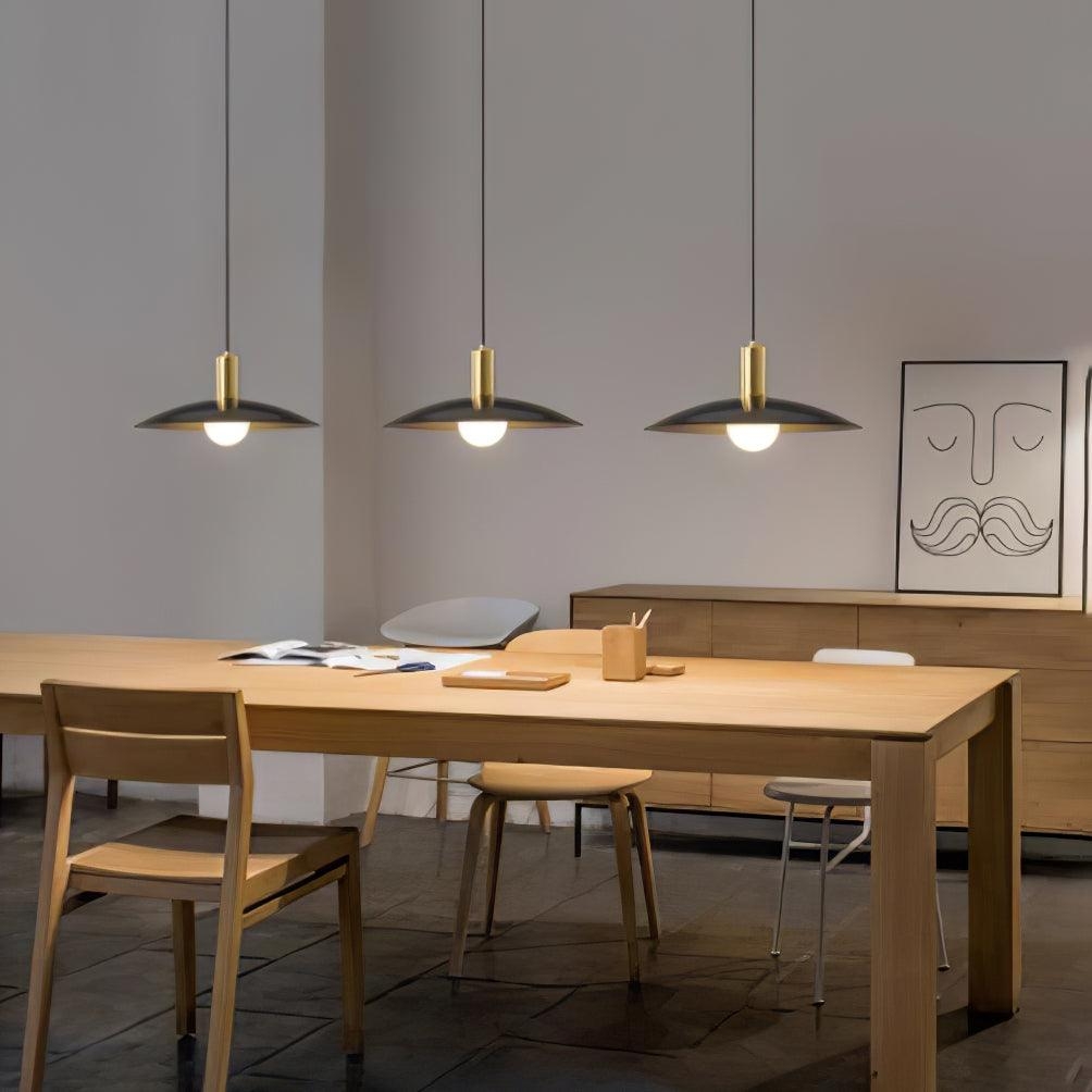 Brass Flared Pendant Lamp T1585