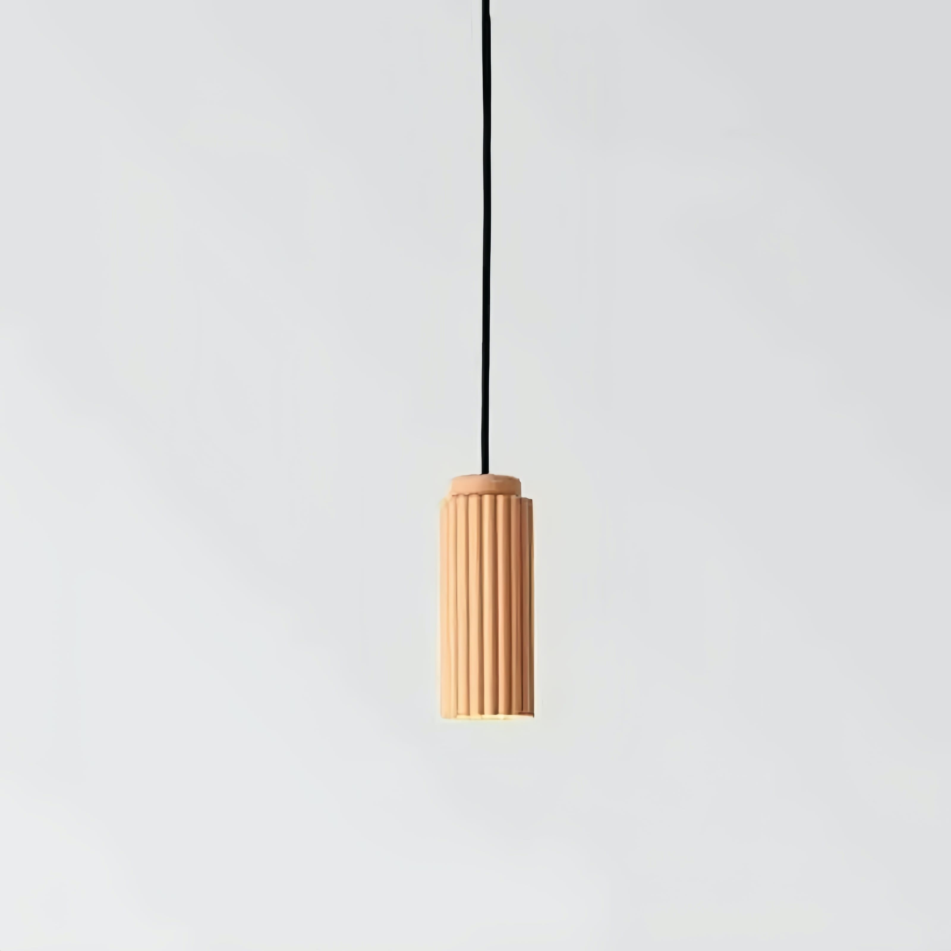 Nordic Cylinder Pendant Light – Textured Minimalist Ambient Lighting S238