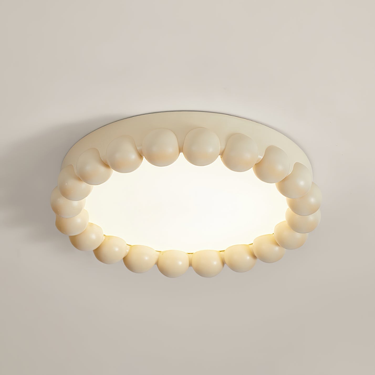Sleek Flush Resin Ceiling Lamp — Comfortable Ambient Light S218