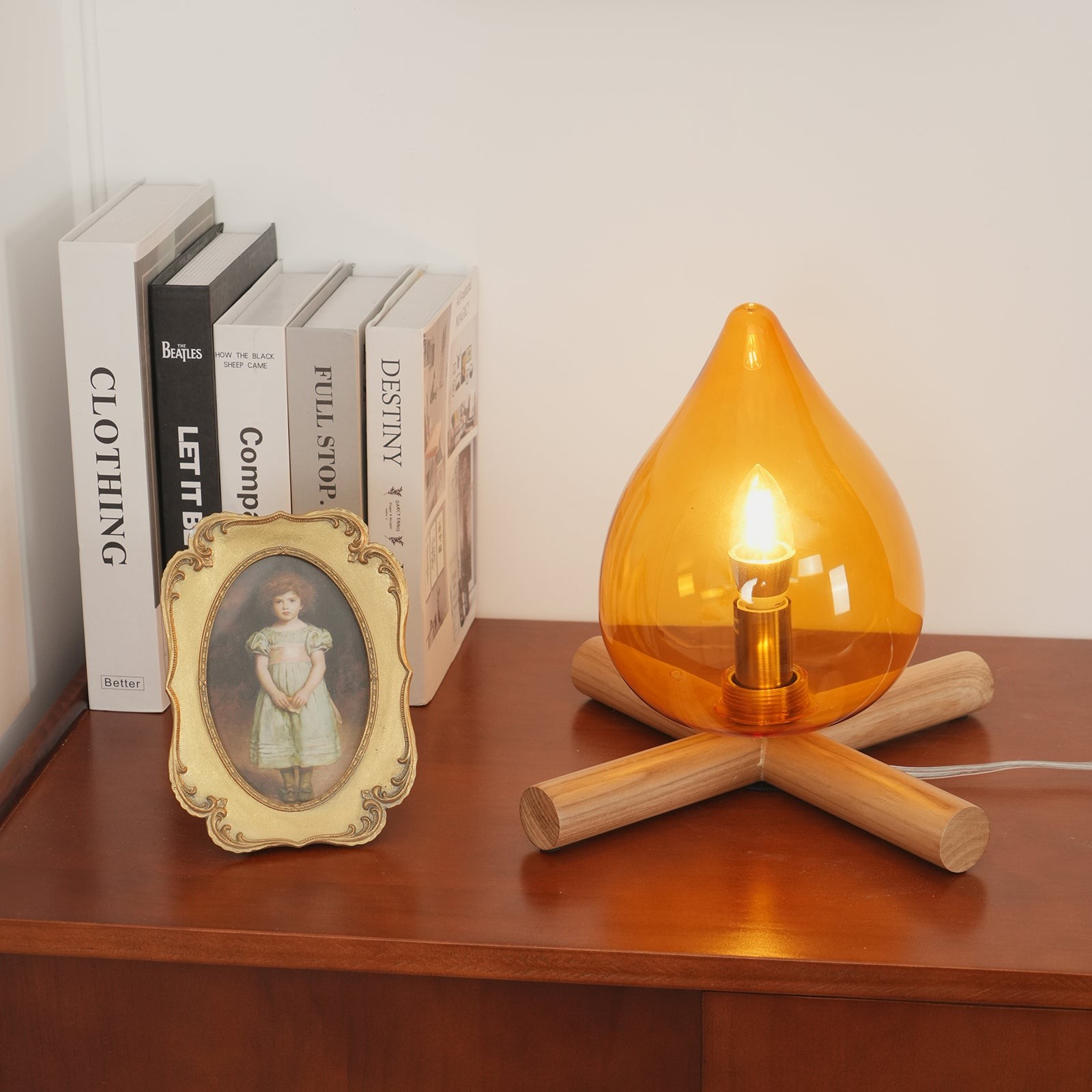 Funny Fire Shape Small Flame Table Lamp M55