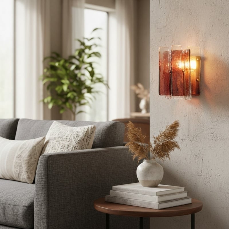Lumiridge Wall Lamp - Modern Metal and Glass for Bedroom T572