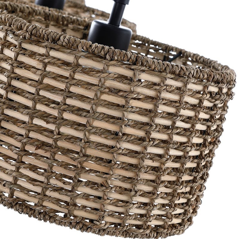 Raphael 3 Light Dimmable Drum Rattan Pendant Lamp S106