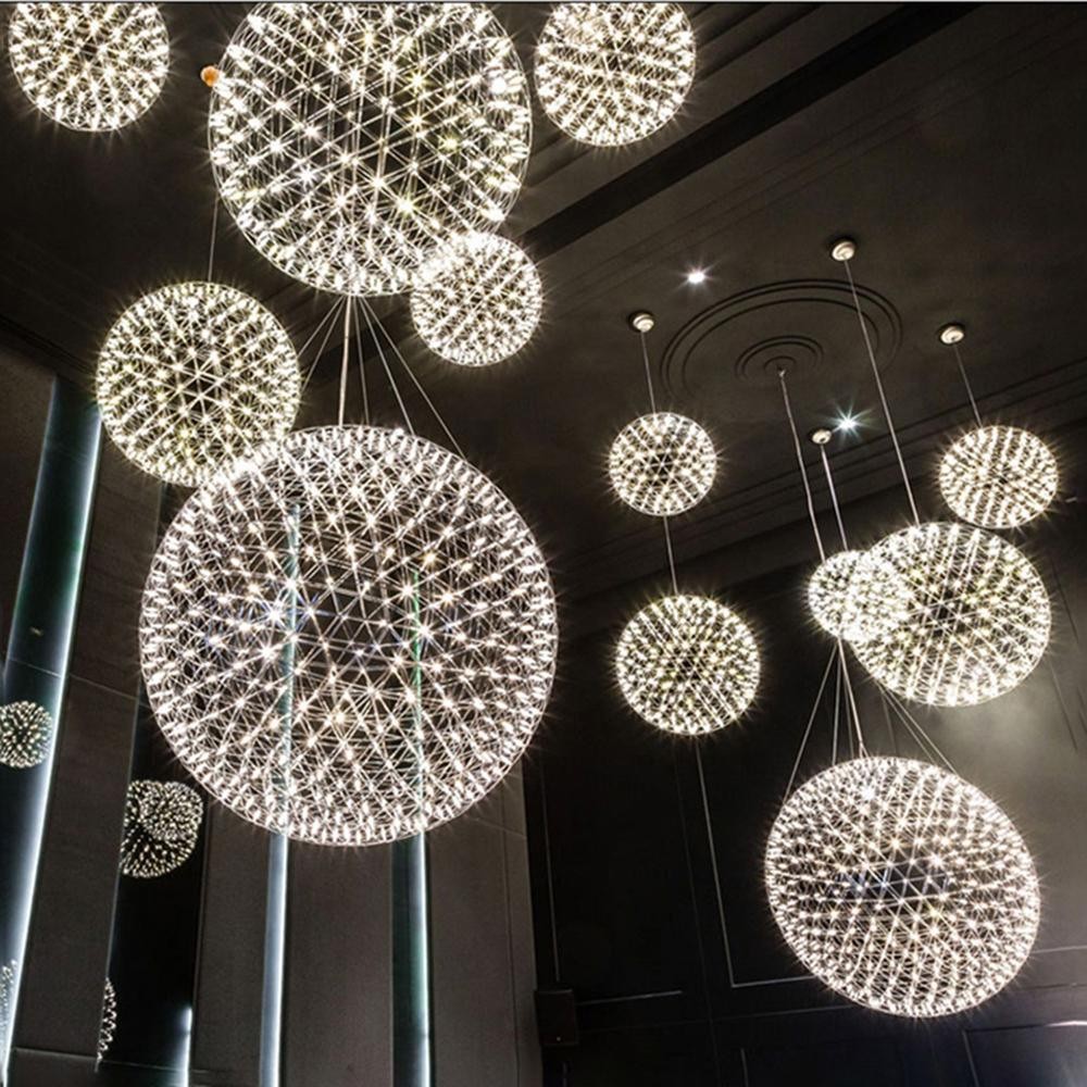 Silver Spark Ball Pendant Light T204