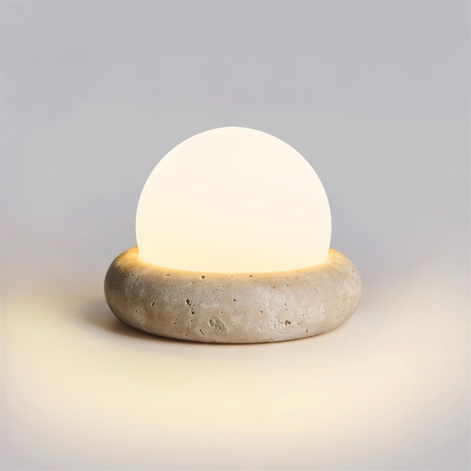 Modern Travertine Cute Mini Orb Table Lamp G40
