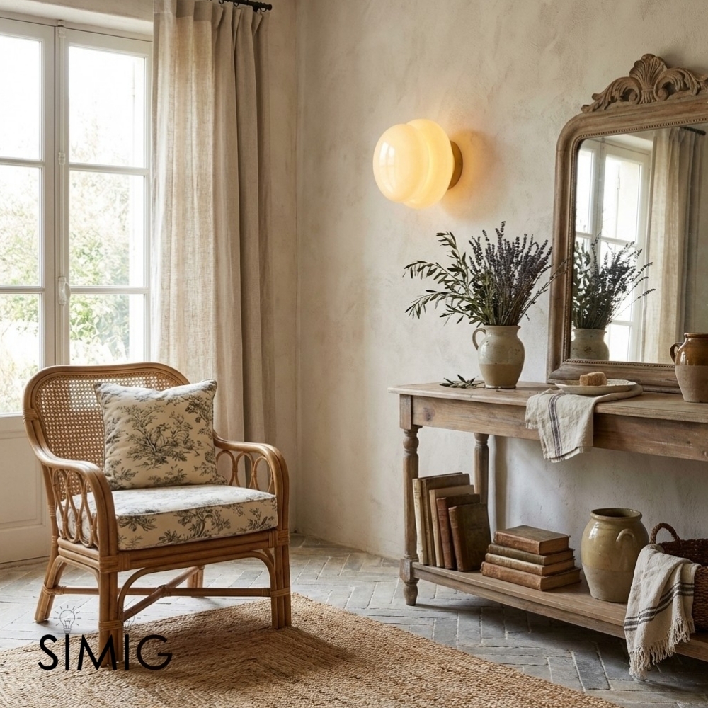 Orra Opaline Glass Wall Sconce - Classic Ambient Light for Hallway T423