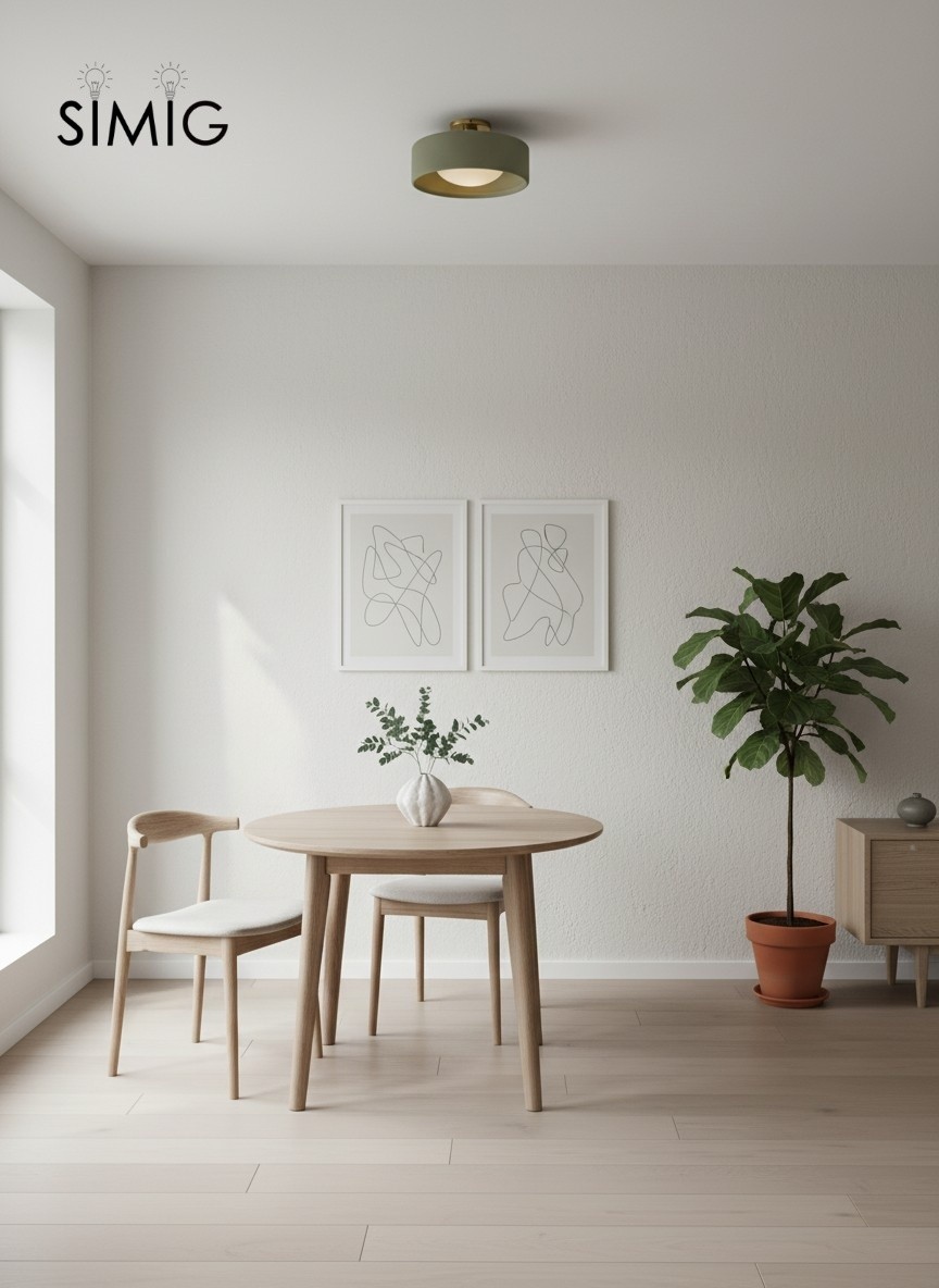 Cerova Elegant Round Porcelain Flush Mount Ceiling Light G86