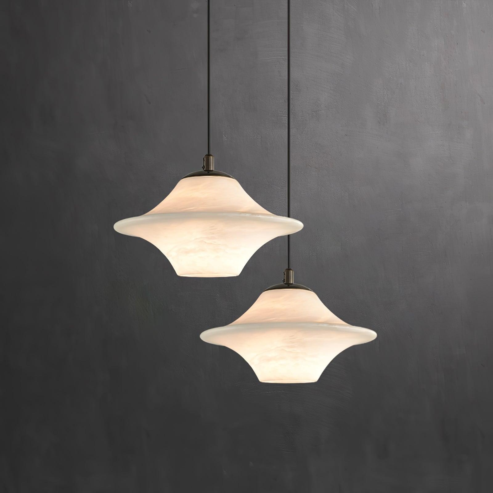 Saucer Alabaster Pendant Light M413