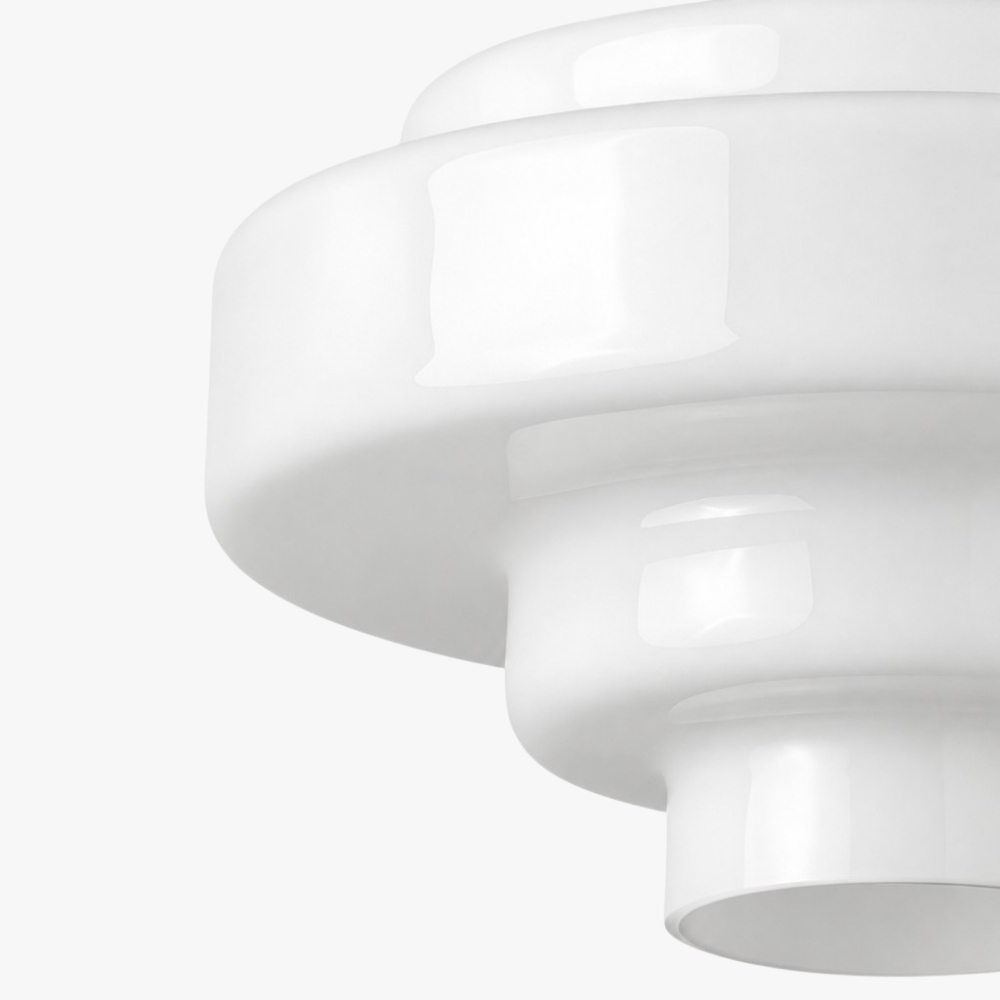 Koloro Glass Ceiling Light - Layered Rounded Design Lampshade for Hallway or Cloakroom T2251