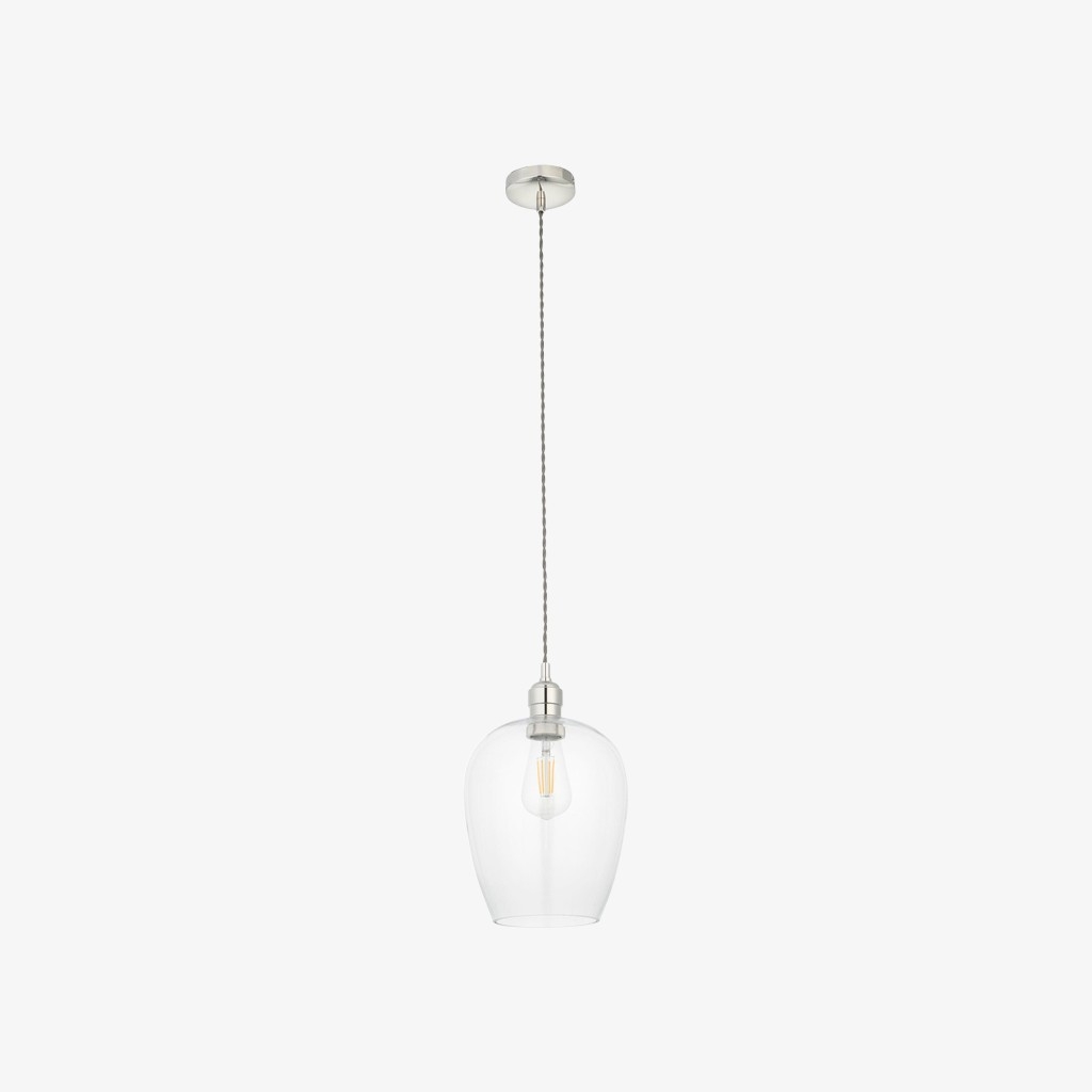 Clarione Height-Adjustable Glass Pendant Light - Classic Art Deco Light T1032