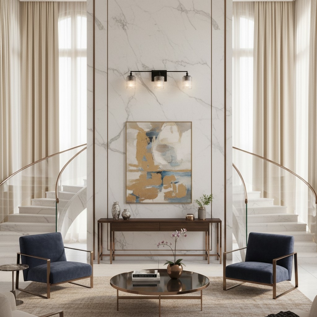 Lirra 3 Light Glass Vanity Lamp - Contemporary Bathroom Wall Lighting T762