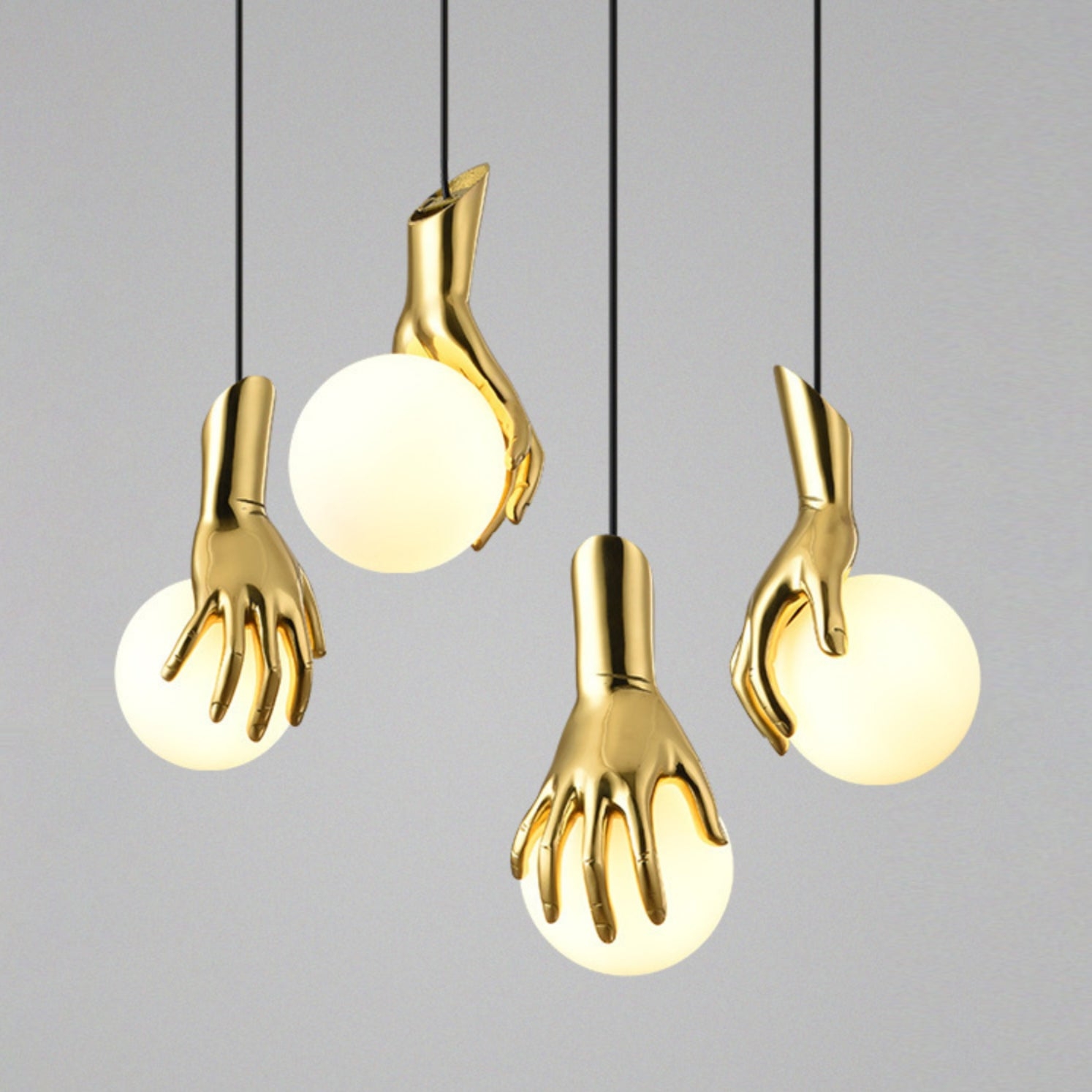 Hand Holding Globe Pendant Light T1675