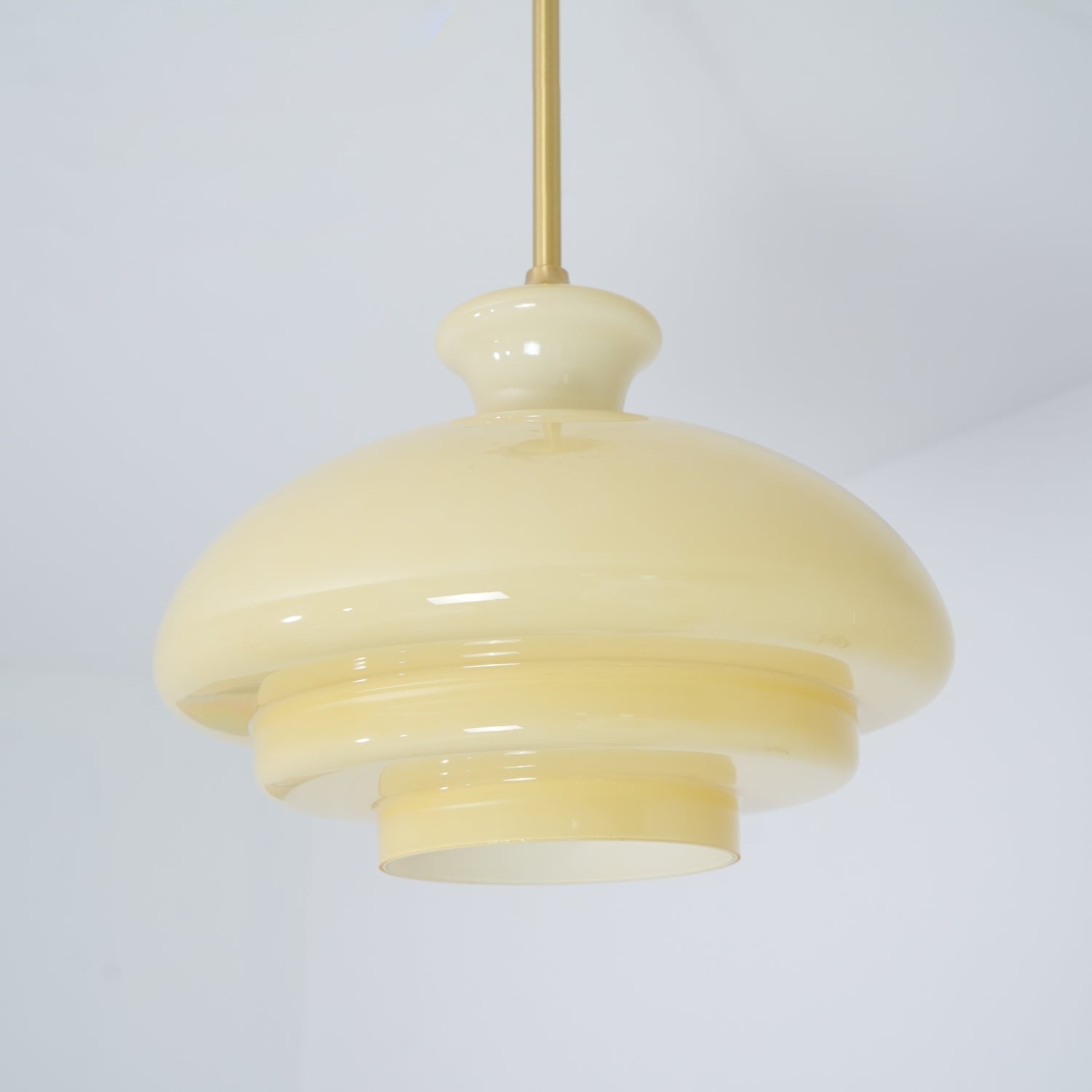Round Yellow Stylish Simple Glass Pendant Lamp M520