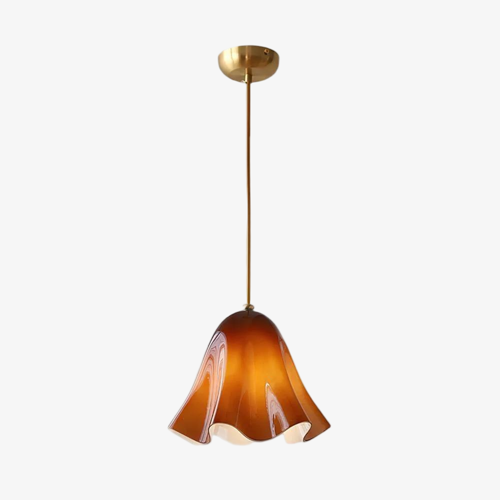 Bellina Wavy Edge Glass Pendant - French Style Light for Kitchen T279