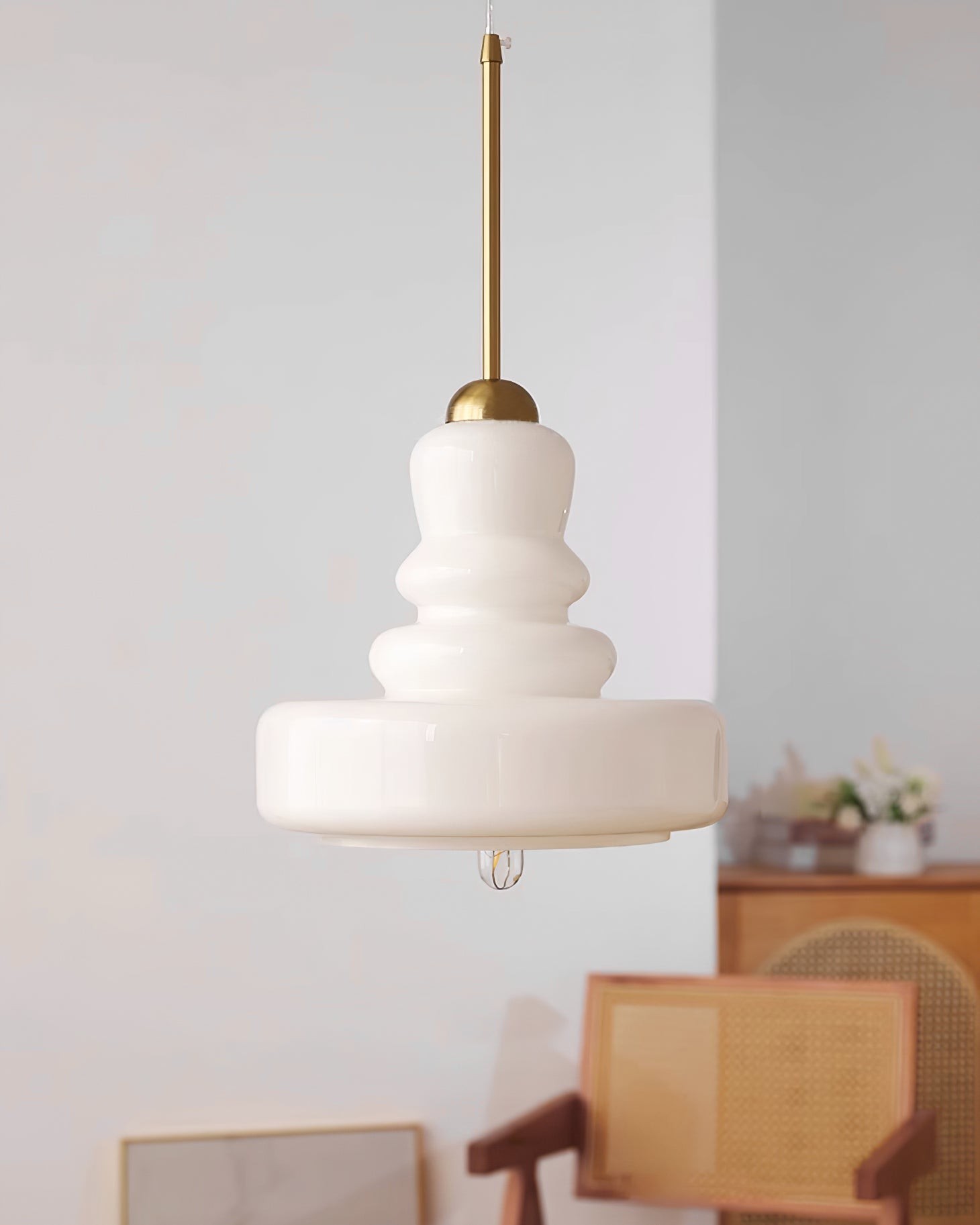 Mid Century Modern Gourd Glass Pendant Light M113