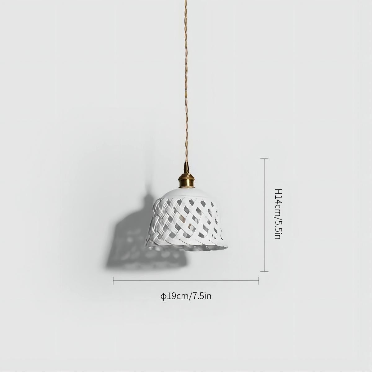 Modern White Ceramic Pendant Light  E27 Light For Living Room