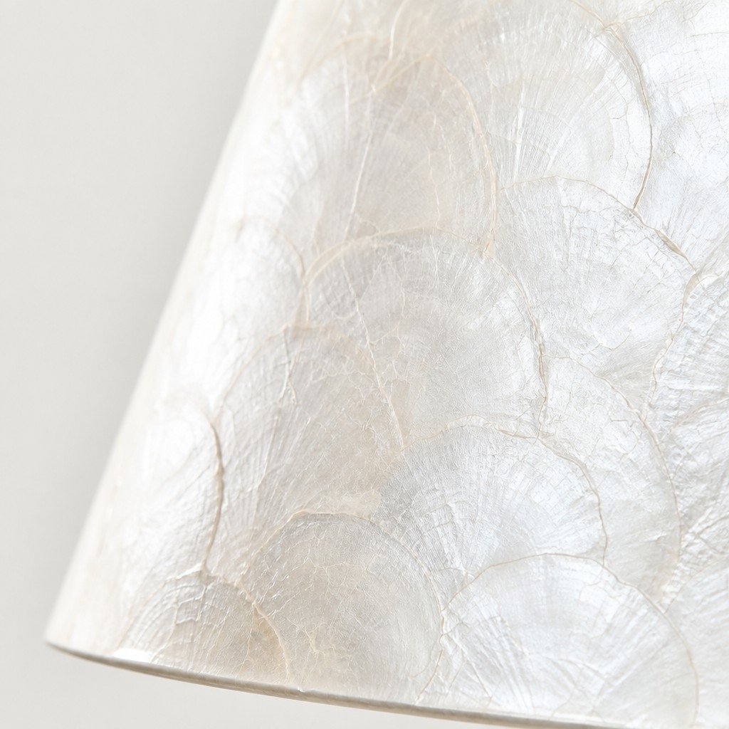Micahell Modern Floor Lamp - Cascading Shell Shade Standing Lamp for Bedroom T2195
