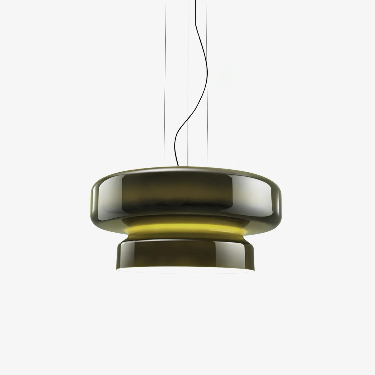 Minimalist Pendant Light - Bohemian Glass and Metal for Dining Room M388