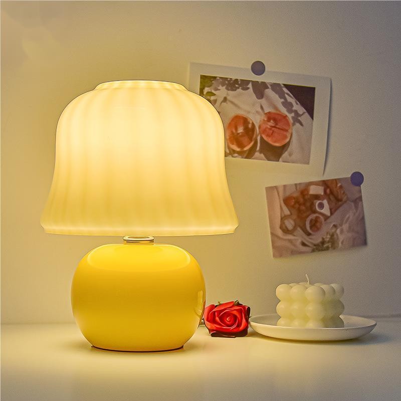 Vintage Cordless Mushroom Table Lamp
