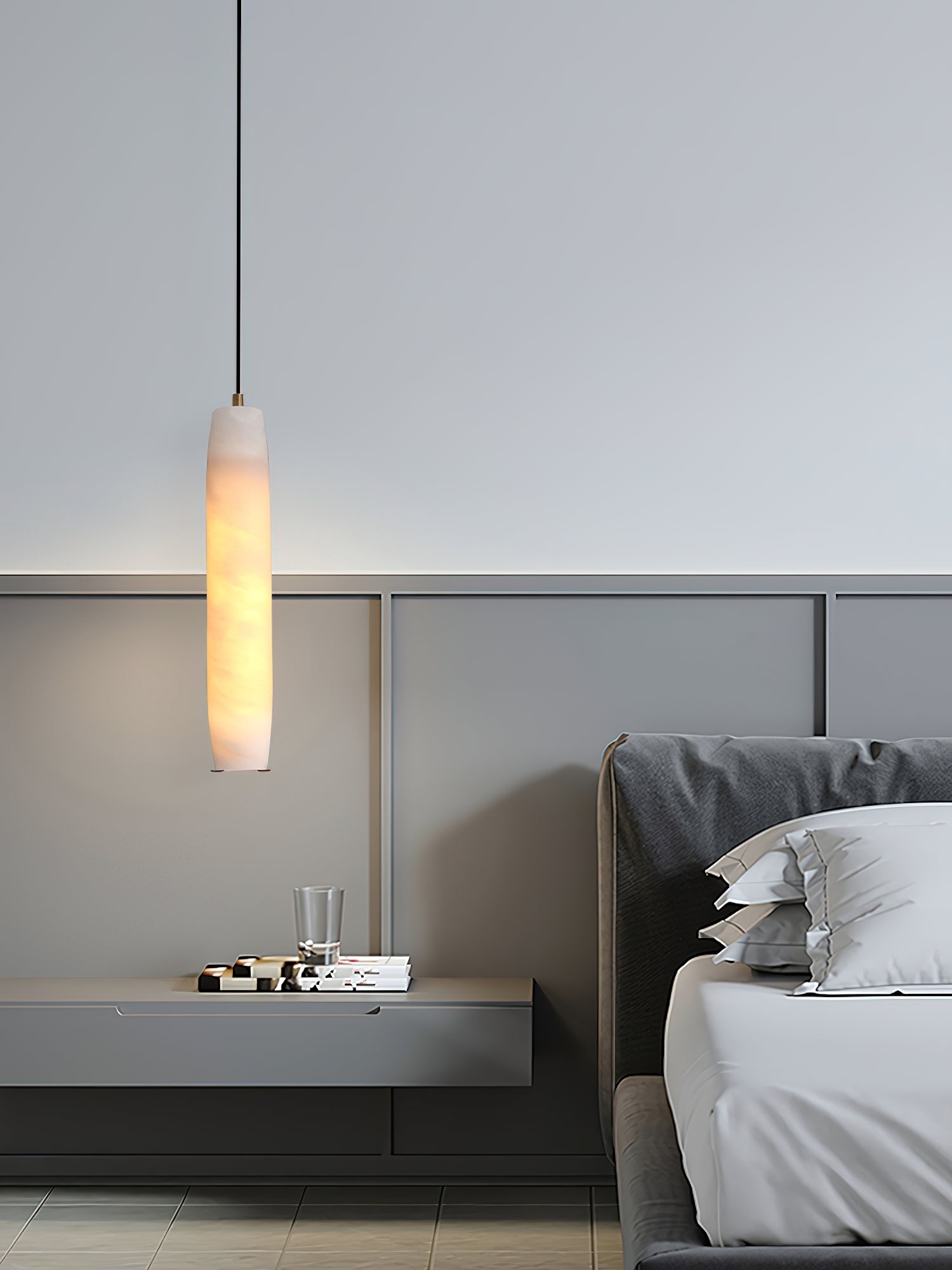 Alabaster Flute Pendant Light T1660