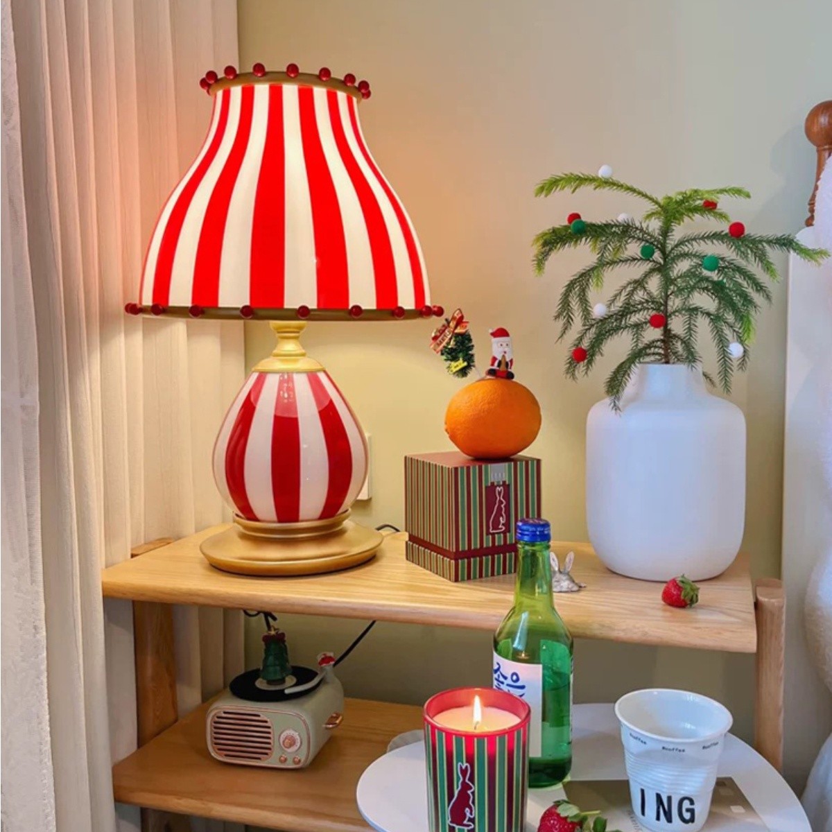 Festilo Circus-Style Metal Table Lamp — Vintage Living Room Accent S278