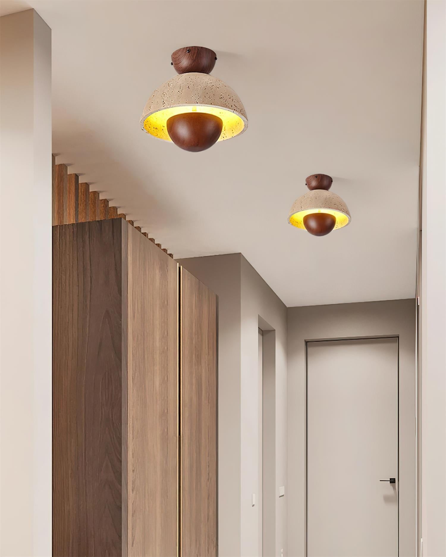 Japanese Wooden Inverted Ceiling Light M88